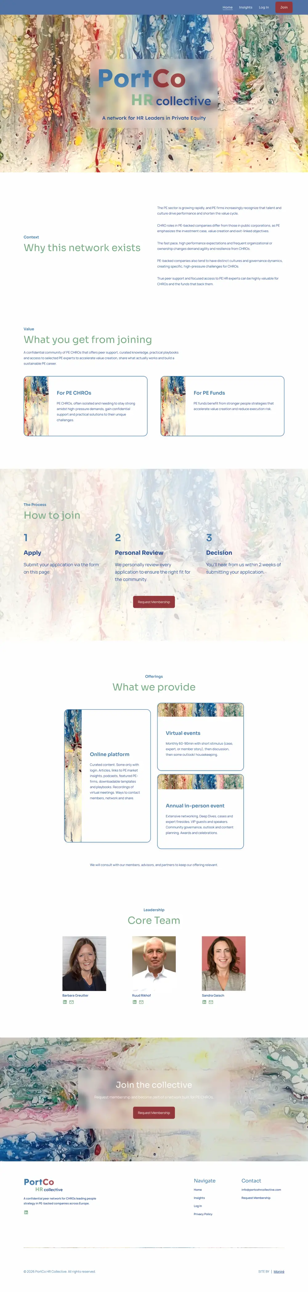 PortCo HR Collective website preview
